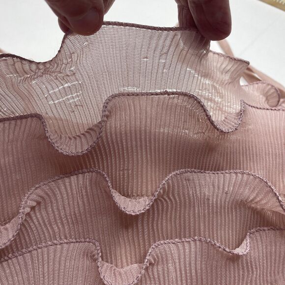 Rachael & Chloe Pink Layered Ruffles Strapless Party Dress Size Medium Lined - Picture 8 of 11